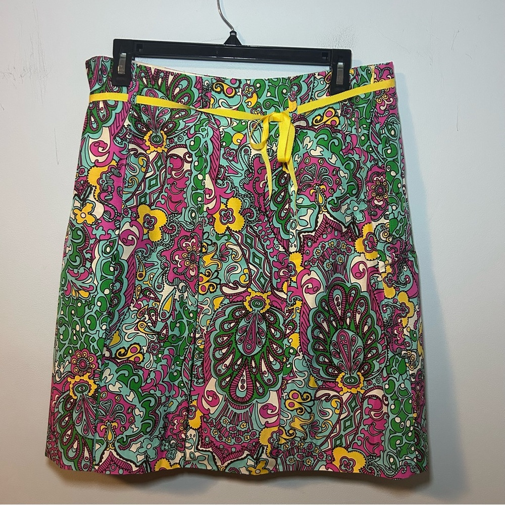 NWT Lilly Pulitzer Multi Prom Committee Claire Printed Taff Mini Skirt Size 10